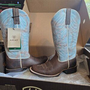 Ariat Womens Circuit Westwood Walnut Brown Azul Blue Green Size 6 M NEW NIB NWT